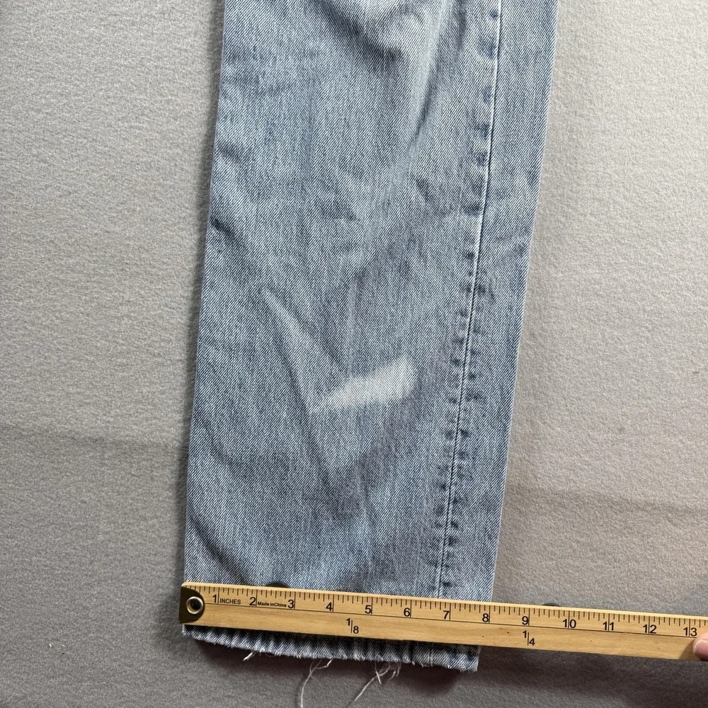 Levis 501 Jeans Mens 34x34 (Fit 32x31) Light Wash Straight Distressed Denim